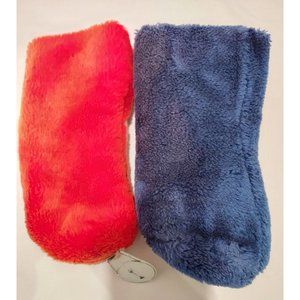 Vintage Plush Red & Blue Golf Club - Fairway & 1 Wood Head Covers Read